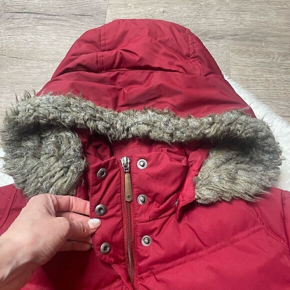 Columbia XCO Down Feather Puffer Jacket Red Winter Quilted Size Small - Picture 3 of 14